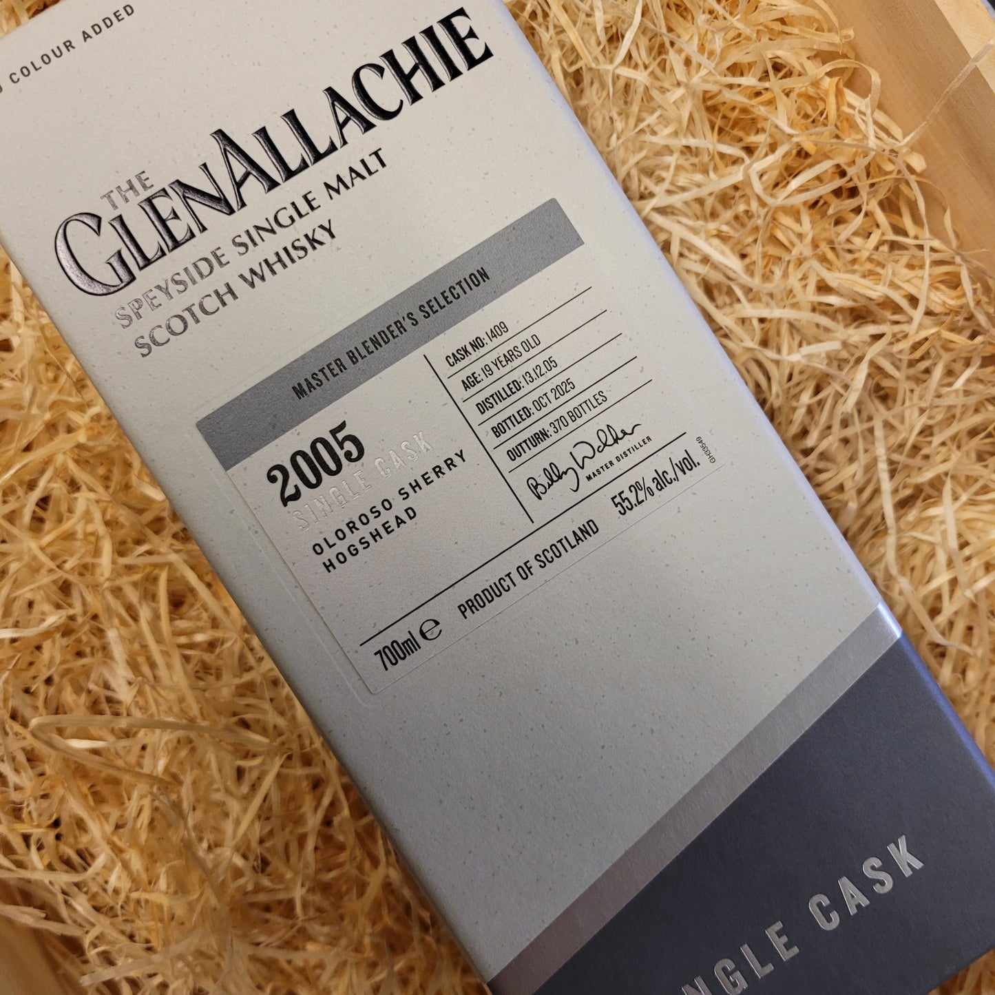 GlenAllachie 19 Year Old 2005 (cask 1409) - Oloroso Sherry Hogshead, Speyside, Scotland (55.2% Vol) (70cl)