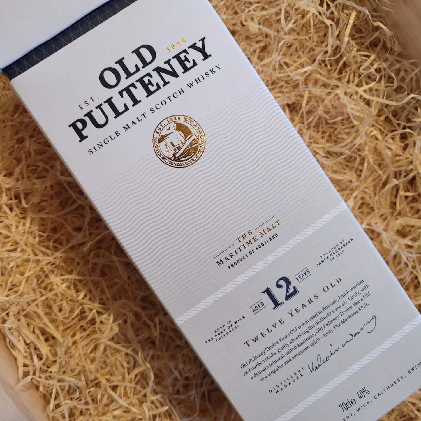 Old Pultney 12 Year Old, Highlands, Scotland (40% Vol) (70cl) (Gift Box)